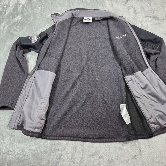 Spyder Jacket Mens Medium Gray Sweater Fleece Full Zip Hiking Outdoor Coat - Picture 4 of 8